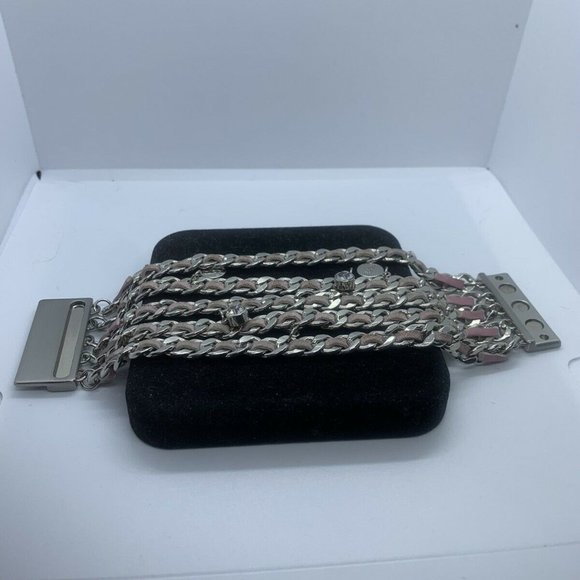 Good Works Multi Strand Leather and Beaded Bracelet W/Magnetic Clasp - Picture 2 of 6